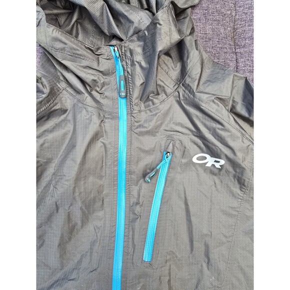 Outdoor Research Rain Jacket Womens XS Gray Helium II Waterproof Hood Outdoor - Picture 2 of 7